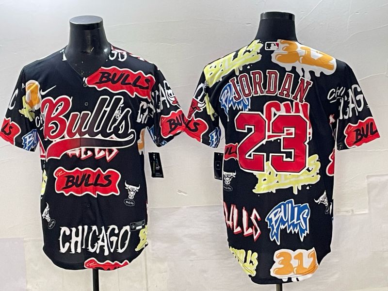 Men Chicago Bulls Nike 23 Jordan black NBA 2025 Jersey style 01